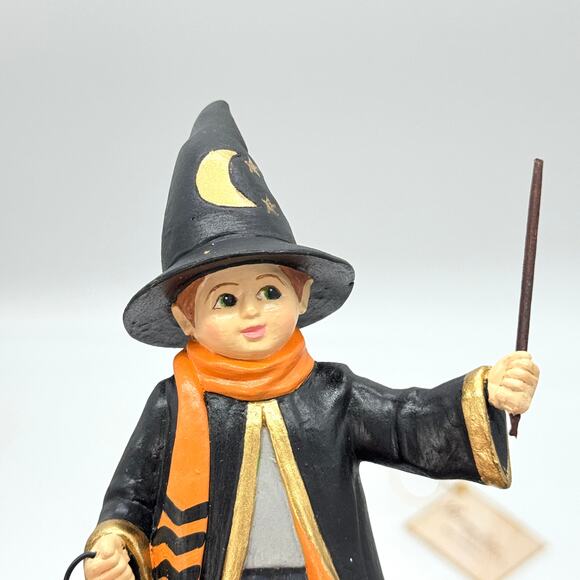 Bethany Lowe Wizard Lawrence with Owl Bucket 5.75”Halloween Figurine NEW - Picture 8 of 9